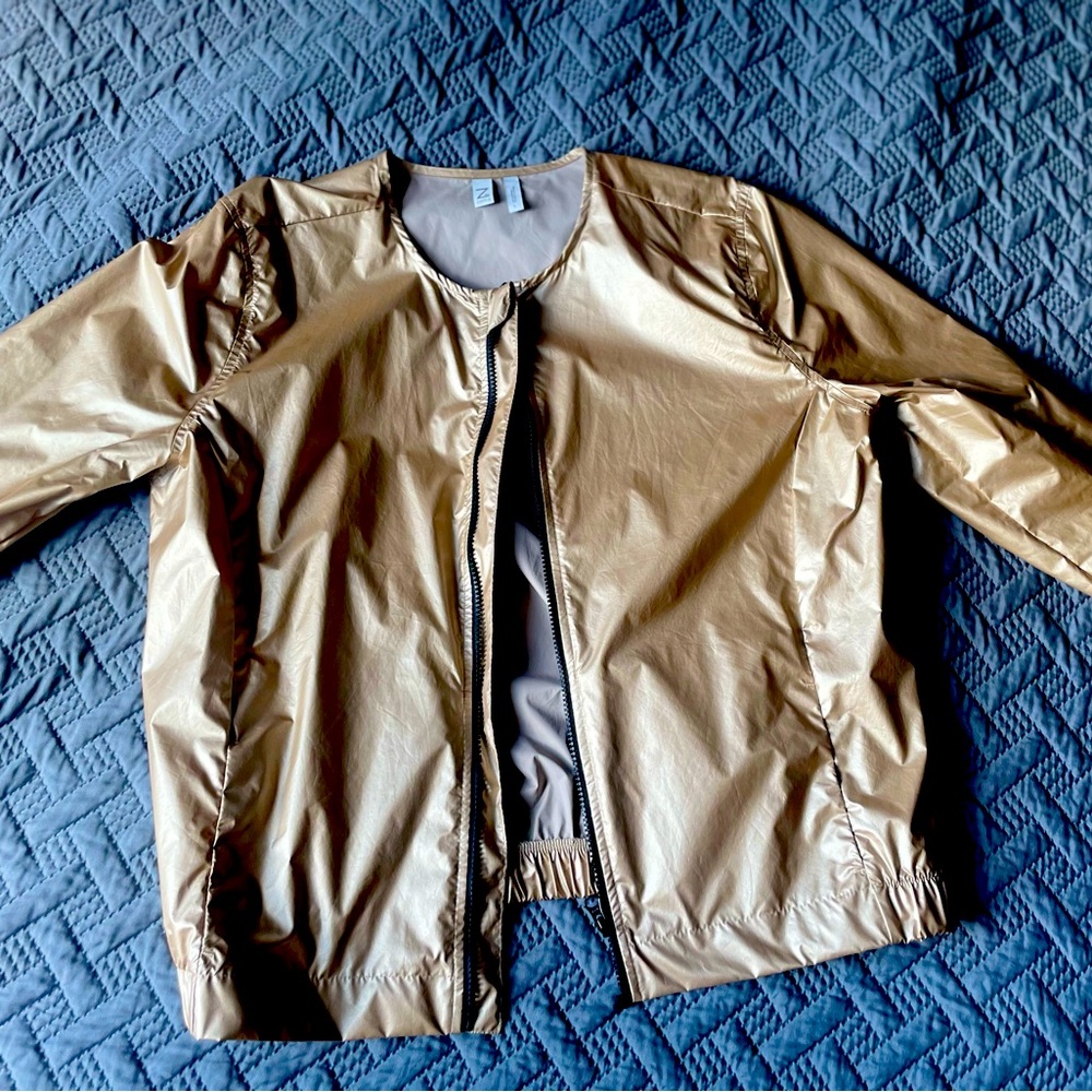 Zella gold yoga jacket women’s large